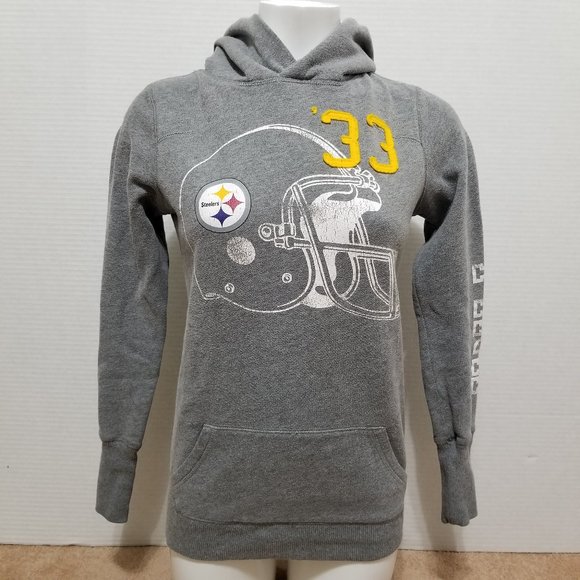 Victoria's Secret PINK hoodie XS Pittsburgh Steelers NFL retro graphic pullover - Picture 1 of 16